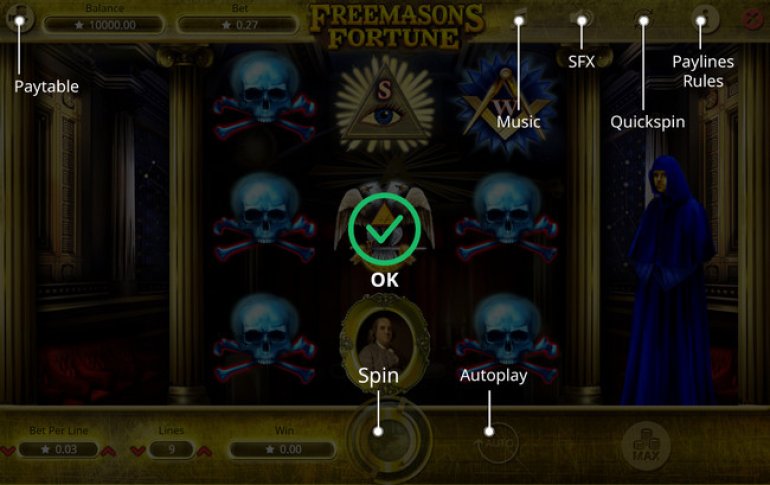 игровой автомат Freemasons fortune